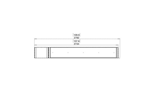 Ecosmart Fire Flex 104PN.BXL Peninsula Fireplace Insert - Black Finish / Black Burner - ESF.FX.104PN.BXL.B